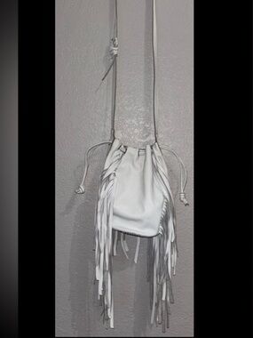 Cleobella Ivory Fringe Crossbody Bag Women